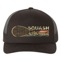 Squash Racket Vintage Squash Lover Funny Sports Enthusiast Yupoong Adult 5-Panel Trucker Hat