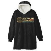 Squash Racket Vintage Squash Lover Funny Sports Enthusiast Hooded Wearable Blanket