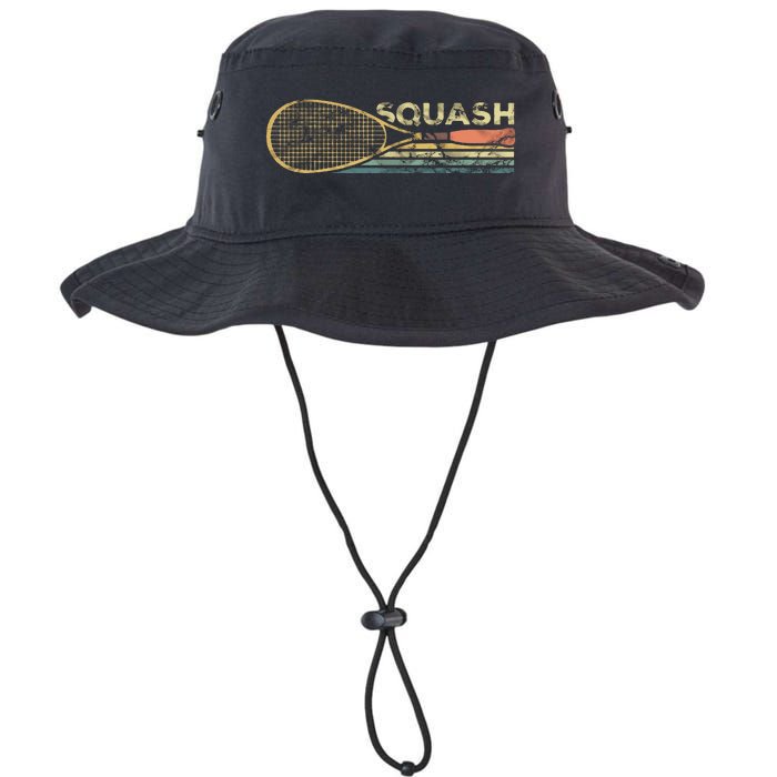 Squash Racket Vintage Squash Lover Funny Sports Enthusiast Legacy Cool Fit Booney Bucket Hat