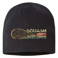 Squash Racket Vintage Squash Lover Funny Sports Enthusiast Sustainable Beanie