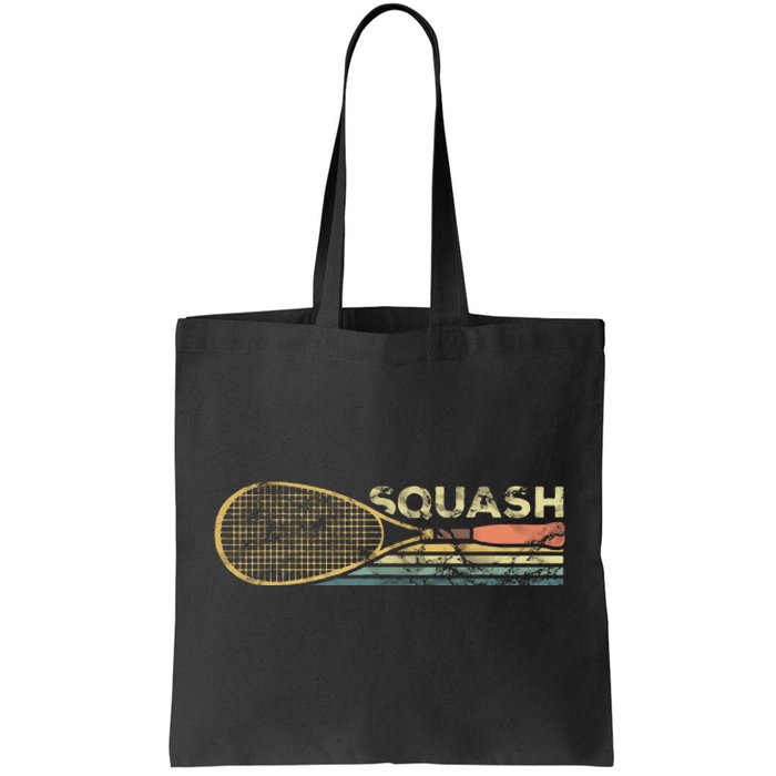 Squash Racket Vintage Squash Lover Funny Sports Enthusiast Tote Bag