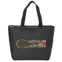 Squash Racket Vintage Squash Lover Funny Sports Enthusiast Zip Tote Bag