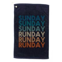 Sunday Runday Vintage Training Fitness Sport Platinum Collection Golf Towel