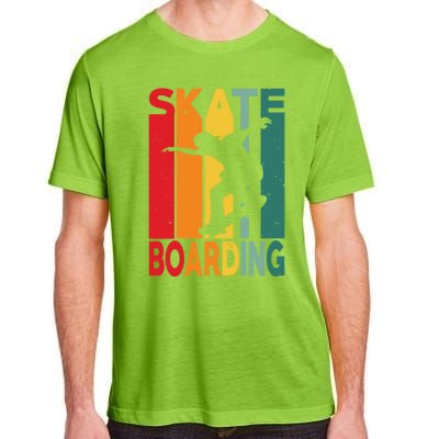 Skateboarder Retro Vintage Design Skateboarding Gift Adult ChromaSoft Performance T-Shirt