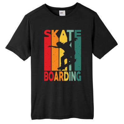 Skateboarder Retro Vintage Design Skateboarding Gift Tall Fusion ChromaSoft Performance T-Shirt