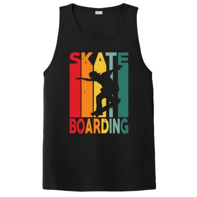 Skateboarder Retro Vintage Design Skateboarding Gift PosiCharge Competitor Tank