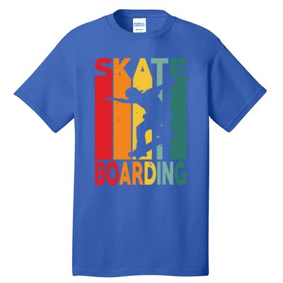 Skateboarder Retro Vintage Design Skateboarding Gift Tall T-Shirt