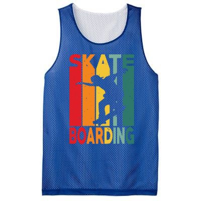 Skateboarder Retro Vintage Design Skateboarding Gift Mesh Reversible Basketball Jersey Tank