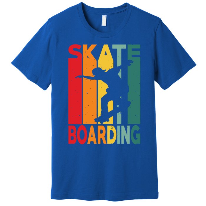 Skateboarder Retro Vintage Design Skateboarding Gift Premium T-Shirt