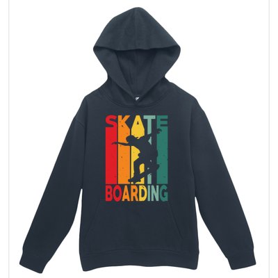 Skateboarder Retro Vintage Design Skateboarding Gift Urban Pullover Hoodie