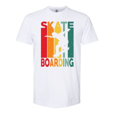 Skateboarder Retro Vintage Design Skateboarding Gift Softstyle® CVC T-Shirt