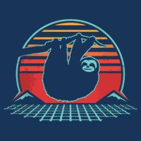 Sloth Retro Vintage 80s Style Zoologist Animal Lover Gift Kids T-Shirt