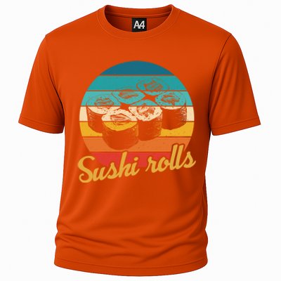 Sushi Rolls Vintage Sushi Rolls Funny Gift Cooling Performance Crew T-Shirt