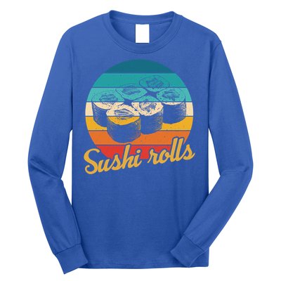 Sushi Rolls Vintage Sushi Rolls Funny Gift Long Sleeve Shirt