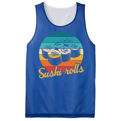 Sushi Rolls Vintage Sushi Rolls Funny Gift Mesh Reversible Basketball Jersey Tank