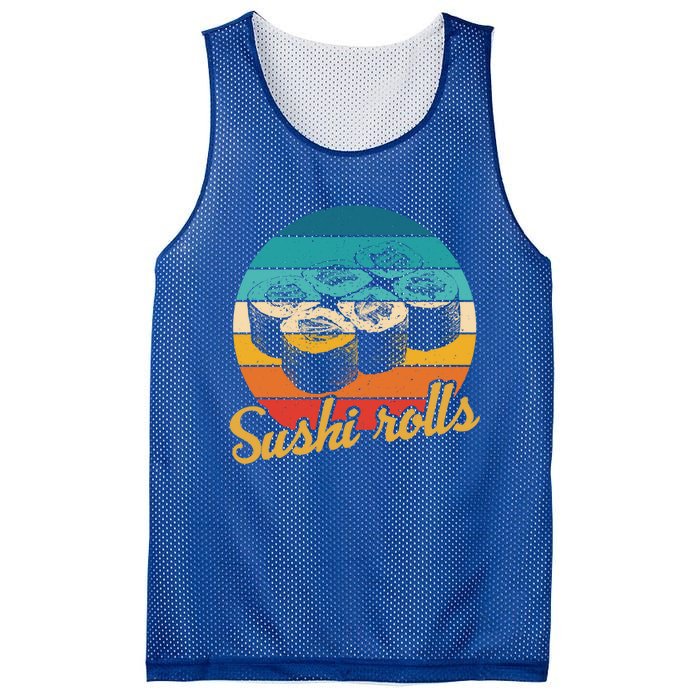 Sushi Rolls Vintage Sushi Rolls Funny Gift Mesh Reversible Basketball Jersey Tank