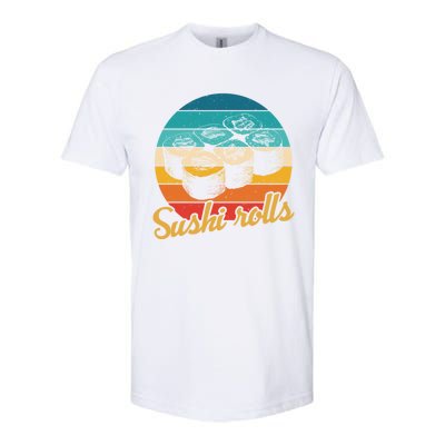 Sushi Rolls Vintage Sushi Rolls Funny Gift Softstyle CVC T-Shirt