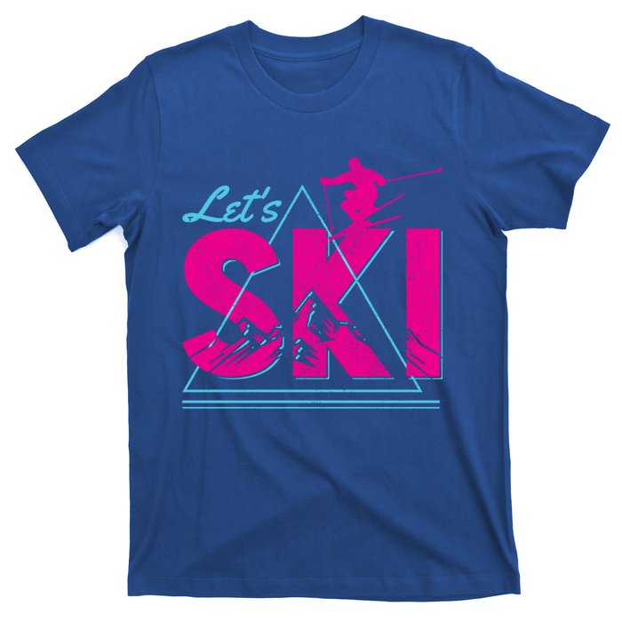 Ski Retro Vintage Winter Sports Skiing Skier Gift Cool Gift T-Shirt