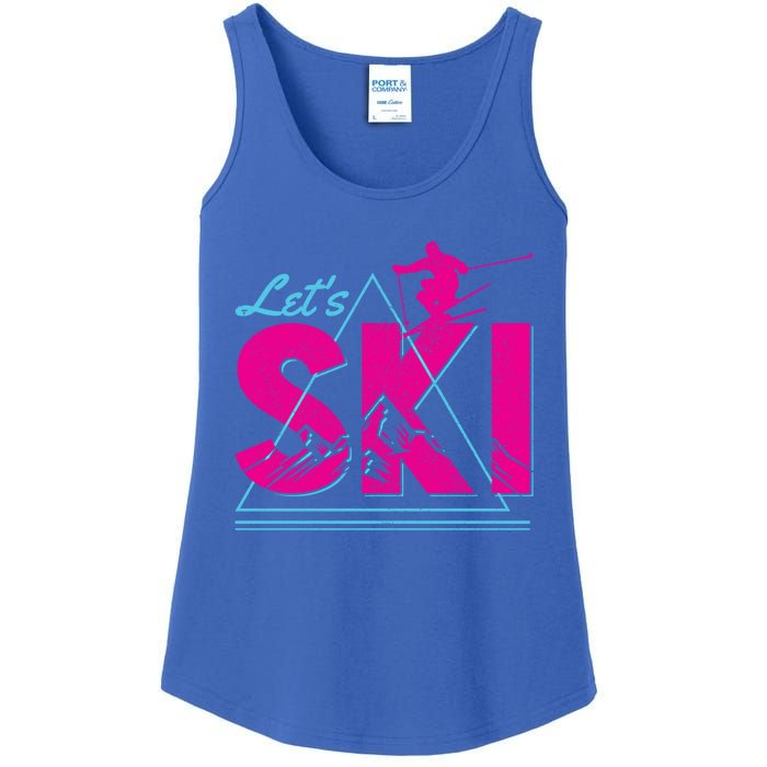 Ski Retro Vintage Winter Sports Skiing Skier Gift Cool Gift Ladies Essential Tank