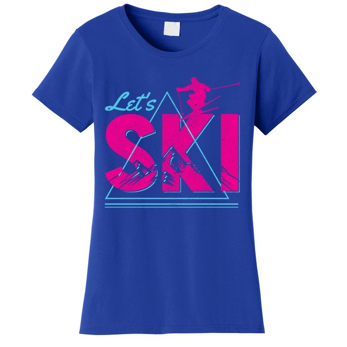 Ski Retro Vintage Winter Sports Skiing Skier Gift Cool Gift Women's T-Shirt