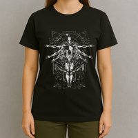 Scifi Robotic Vitruvian Man C.Y.B.E.R.P.U.N.K Illustration T-Shirt