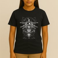 Scifi Robotic Vitruvian Man C.Y.B.E.R.P.U.N.K Illustration T-Shirt