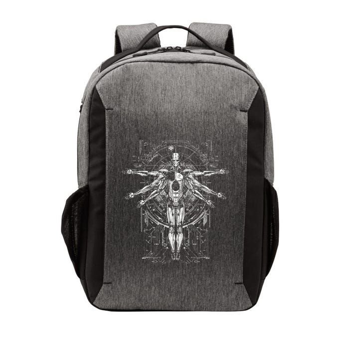 Scifi Robotic Vitruvian Man C.Y.B.E.R.P.U.N.K Illustration Vector Backpack