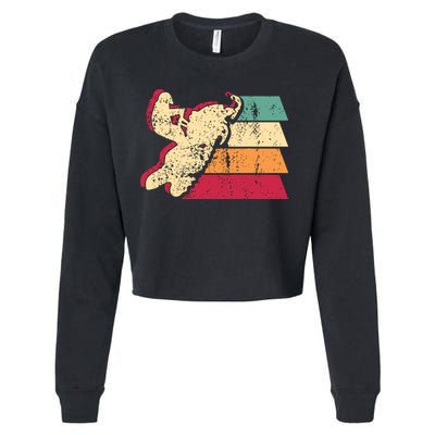 Snowmobiling Retro Vintage Cropped Pullover Crew
