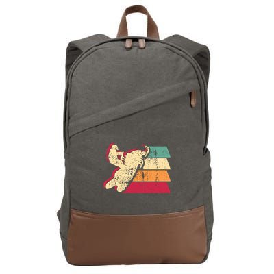 Snowmobiling Retro Vintage Cotton Canvas Backpack