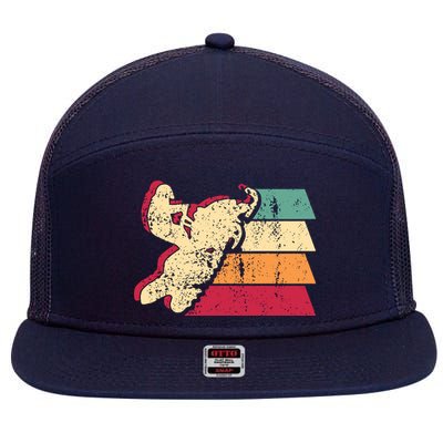 Snowmobiling Retro Vintage 7 Panel Mesh Trucker Snapback Hat