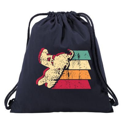 Snowmobiling Retro Vintage Drawstring Bag