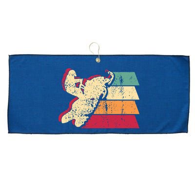Snowmobiling Retro Vintage Large Microfiber Waffle Golf Towel