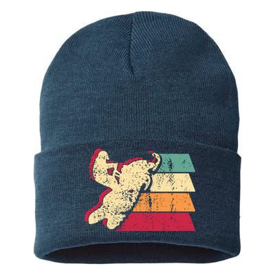Snowmobiling Retro Vintage Sustainable Knit Beanie