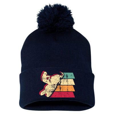 Snowmobiling Retro Vintage Pom Pom 12in Knit Beanie