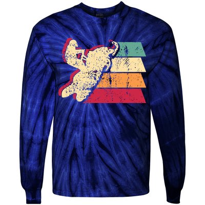 Snowmobiling Retro Vintage Tie-Dye Long Sleeve Shirt
