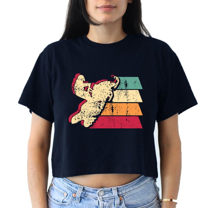 Snowmobiling Retro Vintage Crop Top