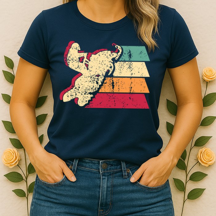 Snowmobiling Retro Vintage Womens T-Shirt