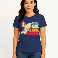 Snowmobiling Retro Vintage Womens T-Shirt