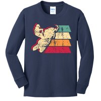 Snowmobiling Retro Vintage Kids Long Sleeve Shirt