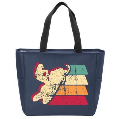 Snowmobiling Retro Vintage Zip Tote Bag