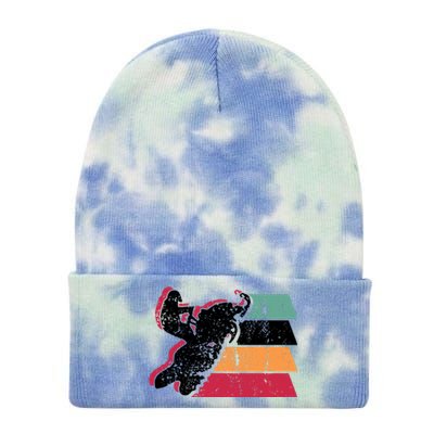 Snowmobiling Retro Vintage Tie Dye 12in Knit Beanie