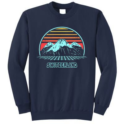 Switzerland Retro Vintage 80s Style Sweatshirt