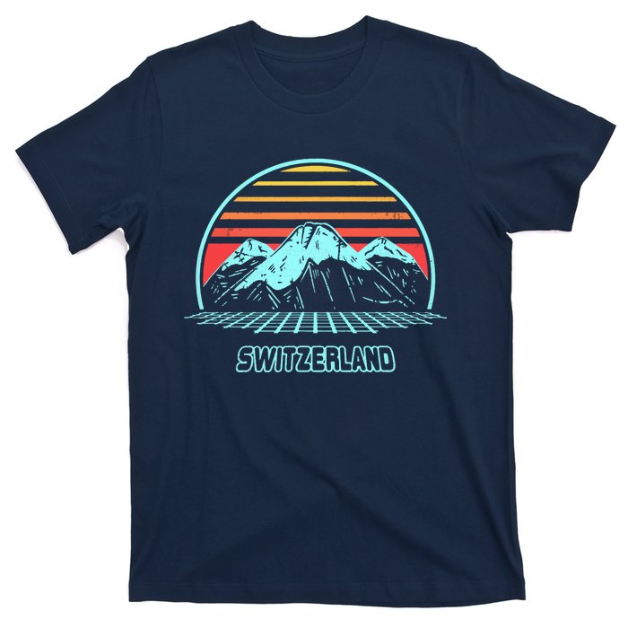 Switzerland Retro Vintage 80s Style T-Shirt