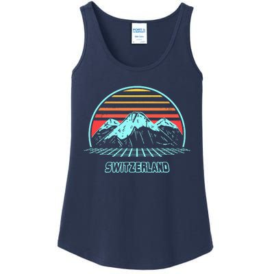 Switzerland Retro Vintage 80s Style Ladies Essential Tank