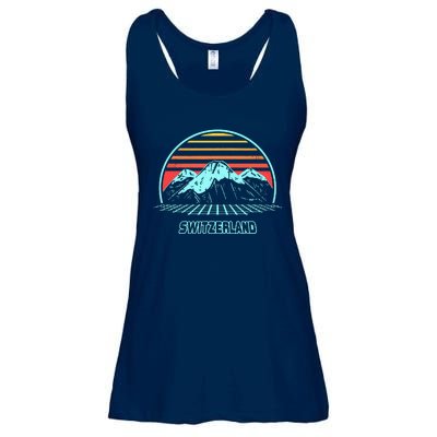 Switzerland Retro Vintage 80s Style Ladies Essential Flowy Tank