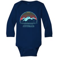 Switzerland Retro Vintage 80s Style Baby Long Sleeve Bodysuit