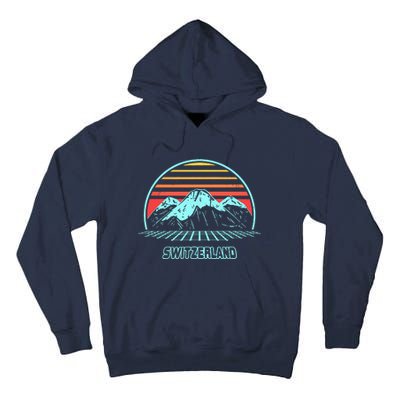 Switzerland Retro Vintage 80s Style Tall Hoodie