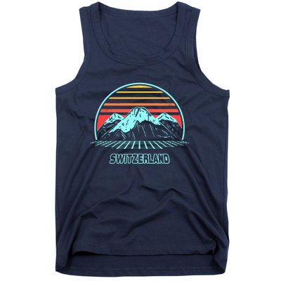 Switzerland Retro Vintage 80s Style Tank Top