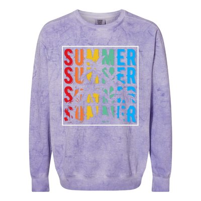 Summer Retro Vintage Colorblast Crewneck Sweatshirt