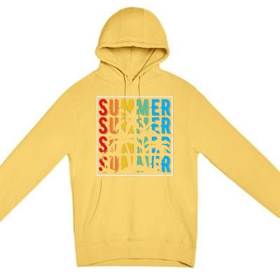 Summer Retro Vintage Premium Pullover Hoodie